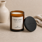Custom Logo & Text Double Wick Soy Candle – SORVANA