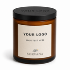 Custom Logo & Text Double Wick Soy Candle – SORVANA
