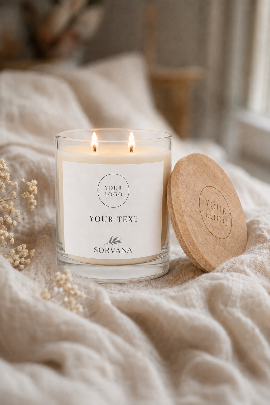 Personalised Double Wick Soy Candle – SORVANA