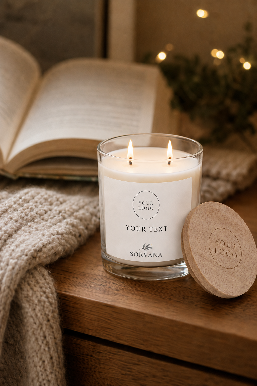 Personalised Double Wick Soy Candle – SORVANA