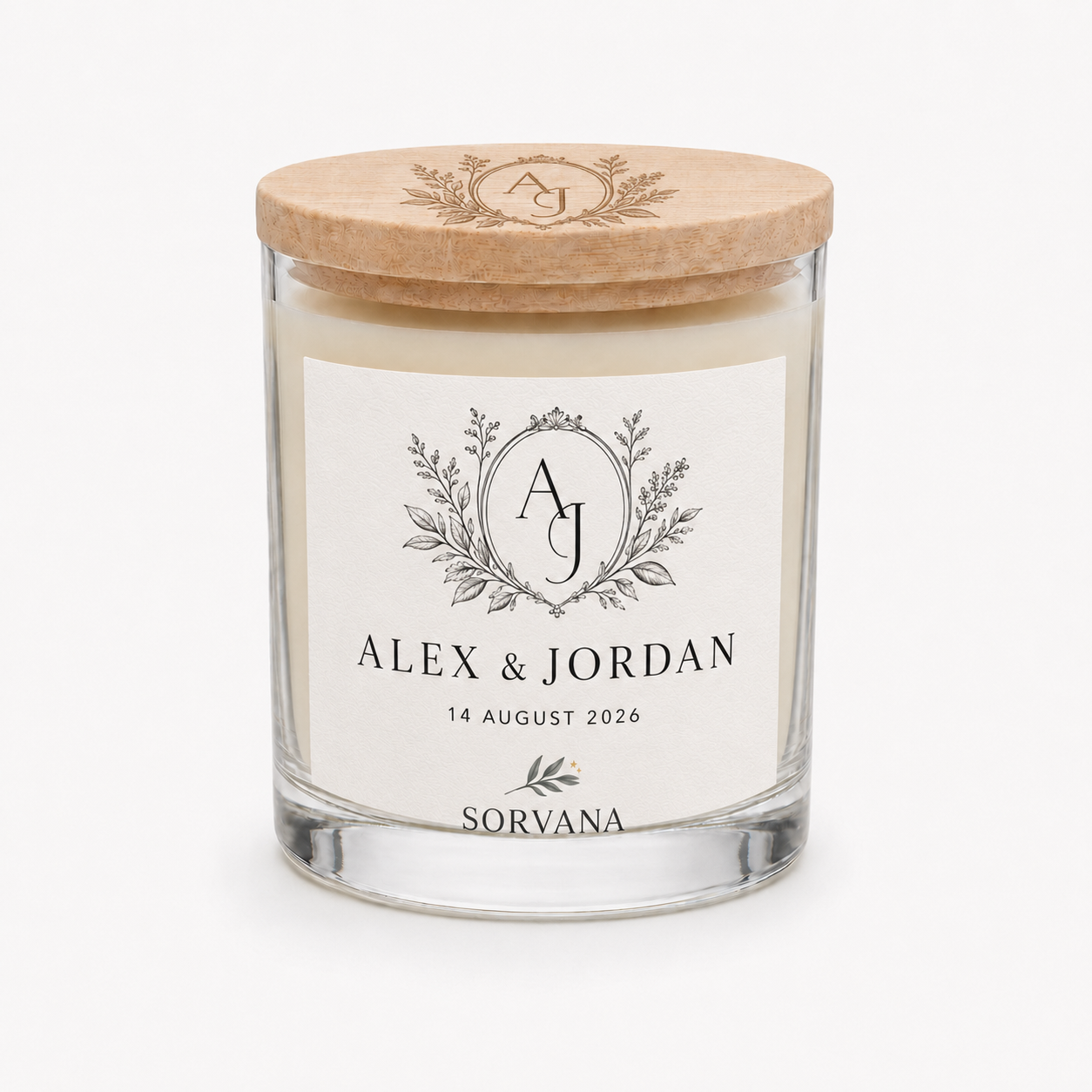 Personalised Double Wick Soy Candle – SORVANA