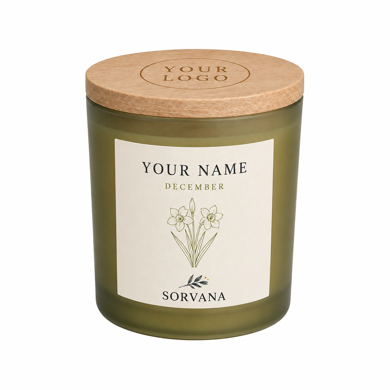 Personalised Birth Flower Soy Candle