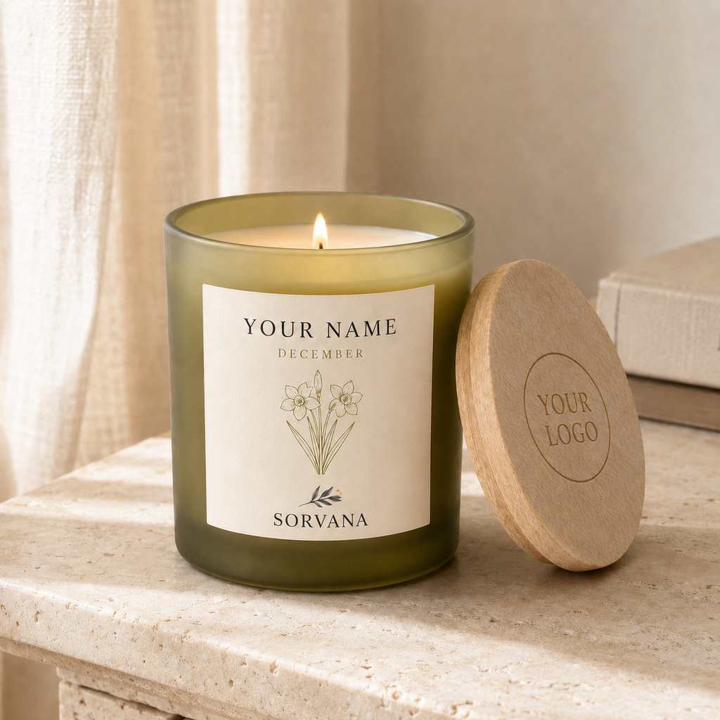 Personalised Birth Flower Soy Candle