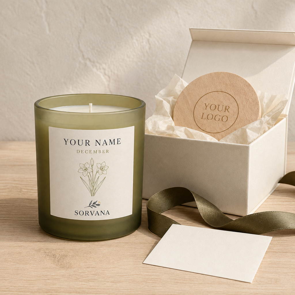 Personalised Birth Flower Soy Candle