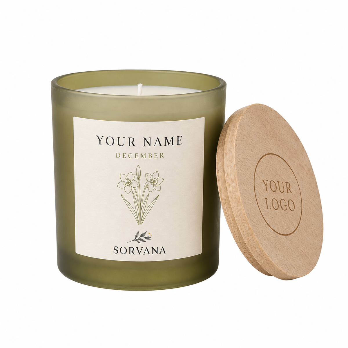 Personalised Birth Flower Soy Candle